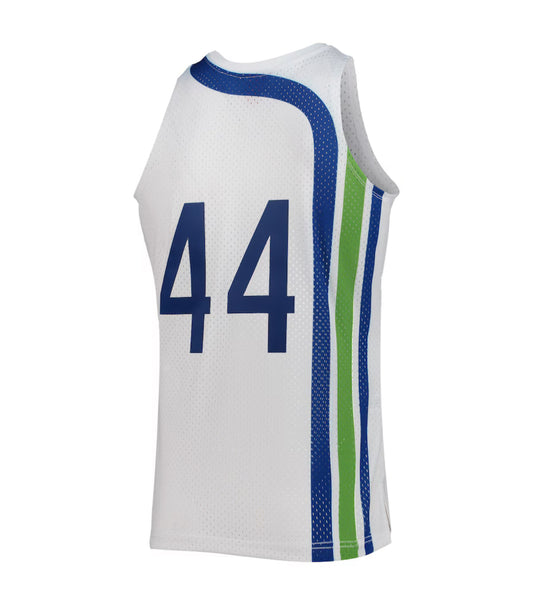 Maglia da uomo Mitchell & Ness Pete Maravich Atlanta Hawks bianca 1970/71 Hardwood Classics Swingman