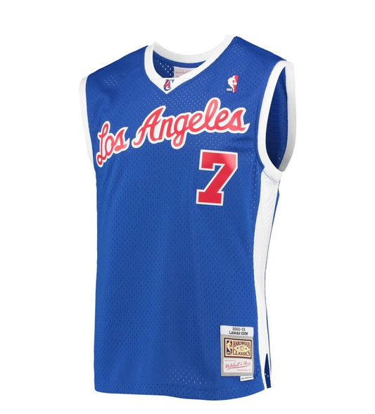 Maglia da uomo Mitchell & Ness Lamar Odom Royal LA Clippers 2002/03 Hardwood Classics Swingman