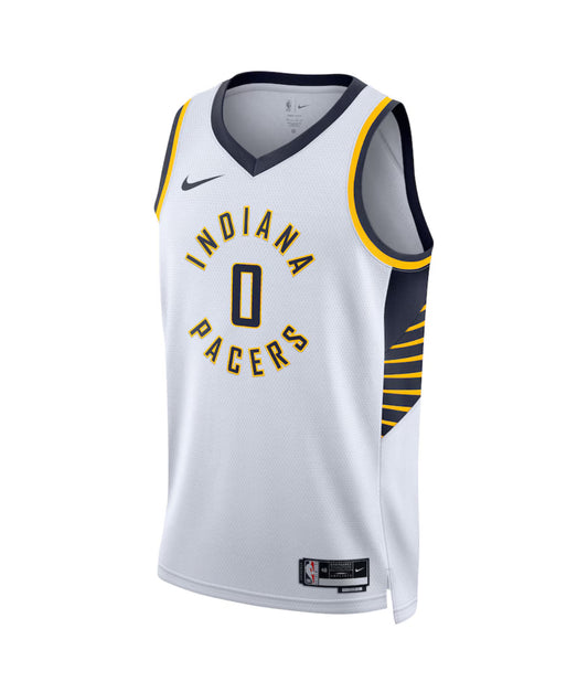 Maglia Swingman Nike Association Edition degli Indiana Pacers - Bianca - Tyrese Haliburton
