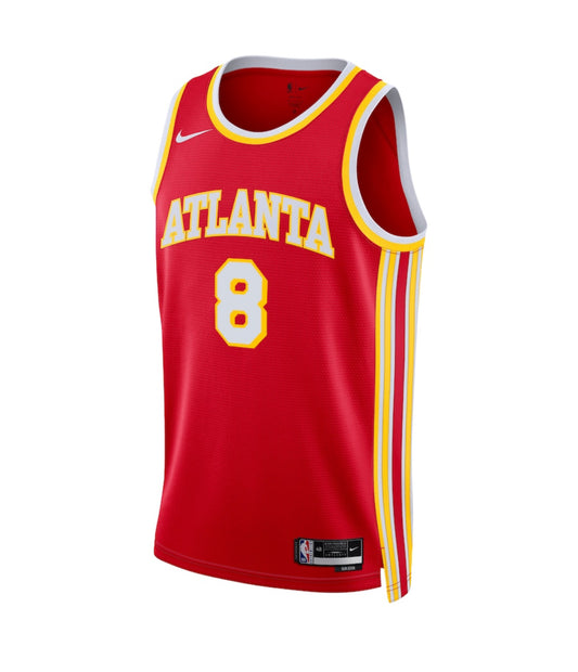 Maglia Atlanta Hawks Nike Icon Edition Swingman - Rossa - Kristaps Porziņģis
