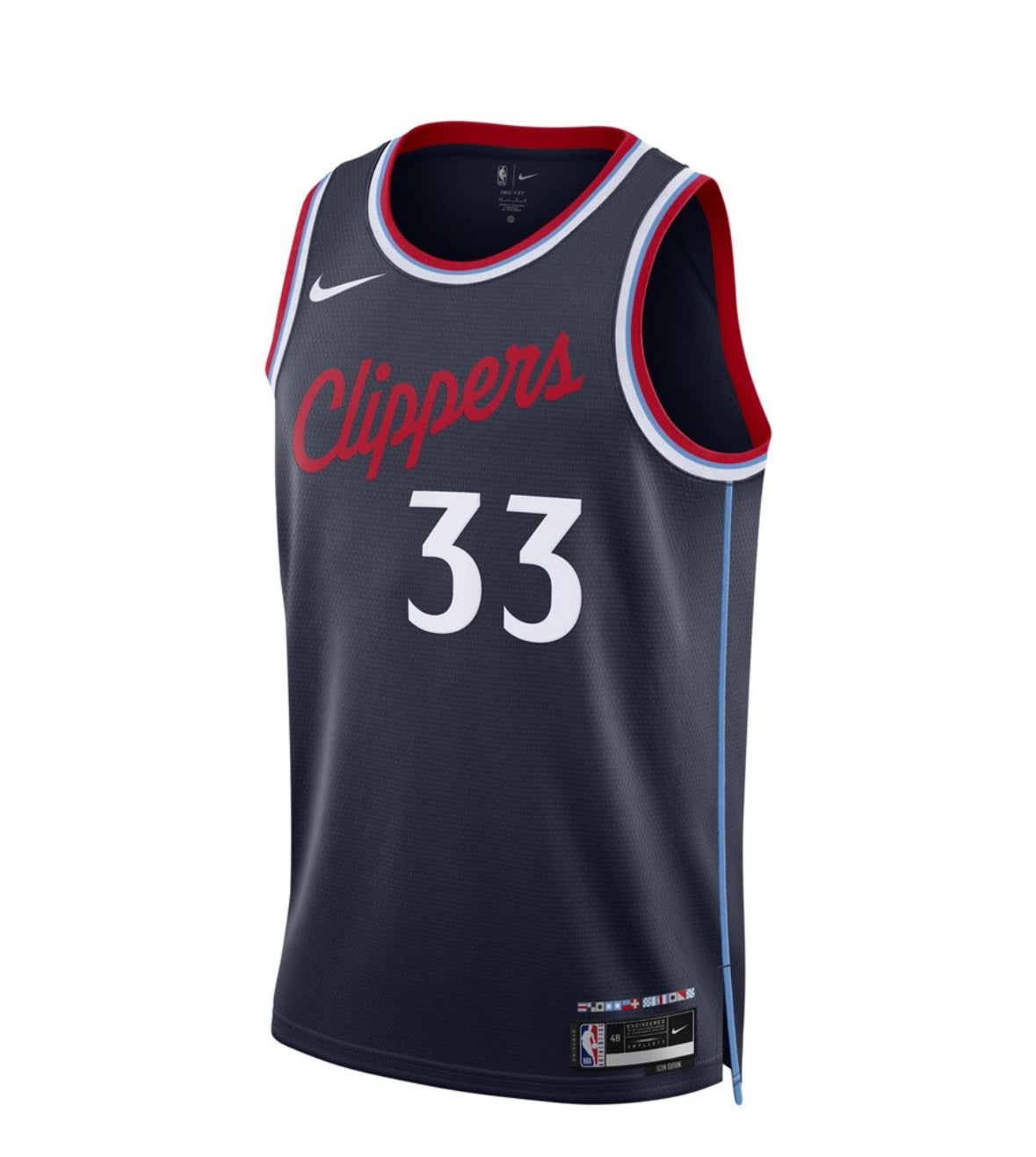 Maglia LA Clippers Nike Icon Edition Swingman - Blu marino - Nicolas Batum