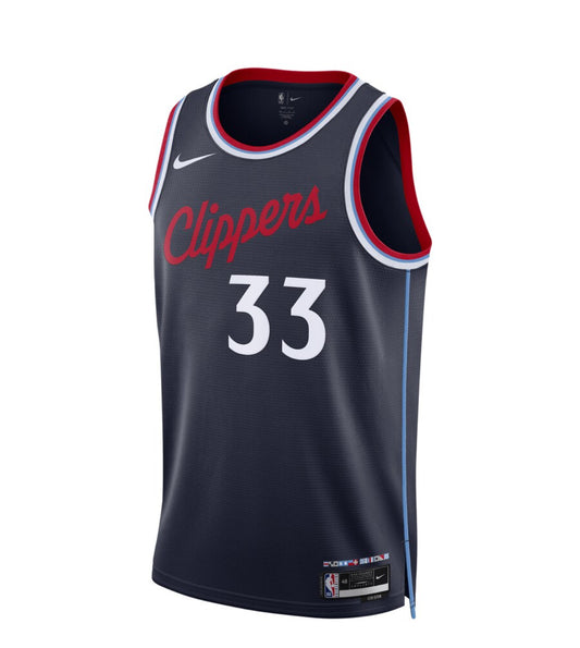 Maglia LA Clippers Nike Icon Edition Swingman - Blu marino - Nicolas Batum