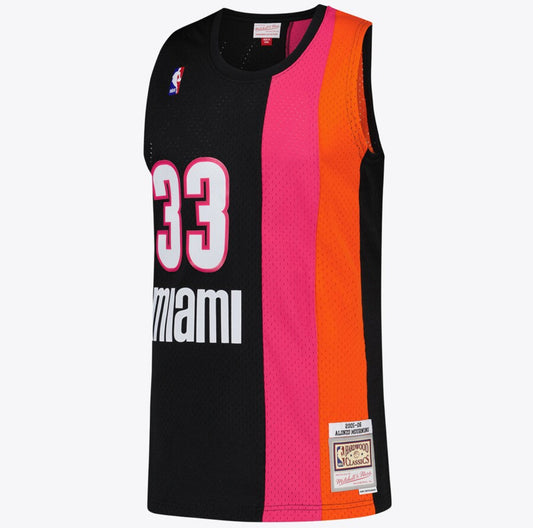 Miami Heat NBA Maglia Alonzo Mourning Hardwood Classics Road di Mitchell & Ness