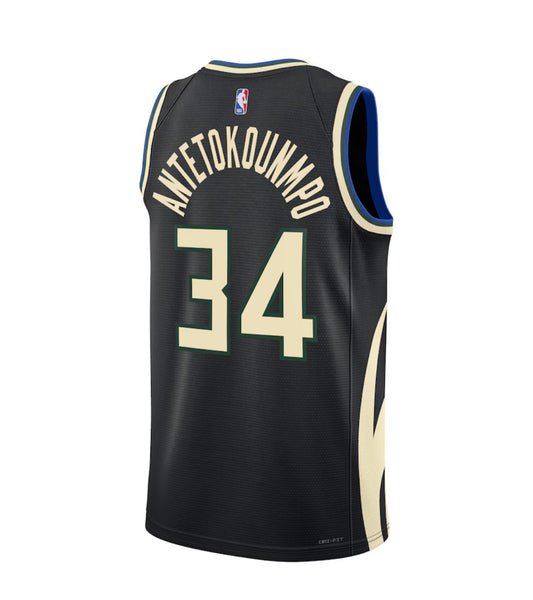 Maglia Milwaukee Bucks Jordan Statement Edition Swingman - Nera - Giannis Antetokounmpo