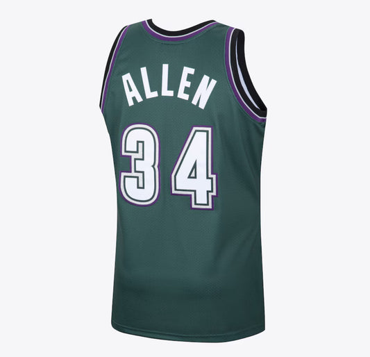 Milwaukee Bucks Ray Allen Maglia Swingman Hardwood Classics 1996-97