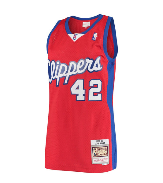 Maglia da uomo Swingman Mitchell & Ness Elton Brand rossa LA Clippers Hardwood Classics