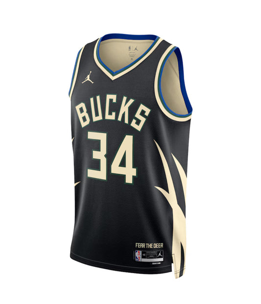 Maglia Milwaukee Bucks Jordan Statement Edition Swingman - Nera - Giannis Antetokounmpo