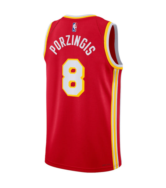 Maglia Atlanta Hawks Nike Icon Edition Swingman - Rossa - Kristaps Porziņģis