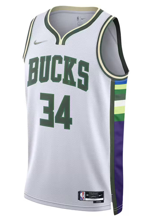 Maglia Nike NBA Milwaukee Bucks City Edition Giannis Antetokounmpo
