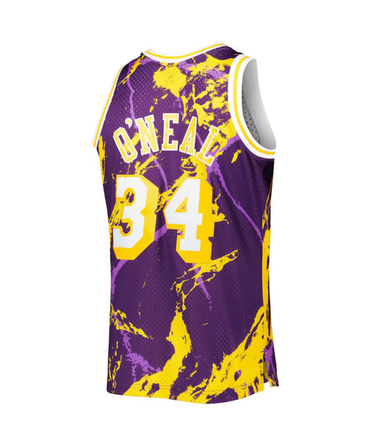 Maglia Mitchell & Ness Shaquille O'Neal viola Los Angeles Lakers