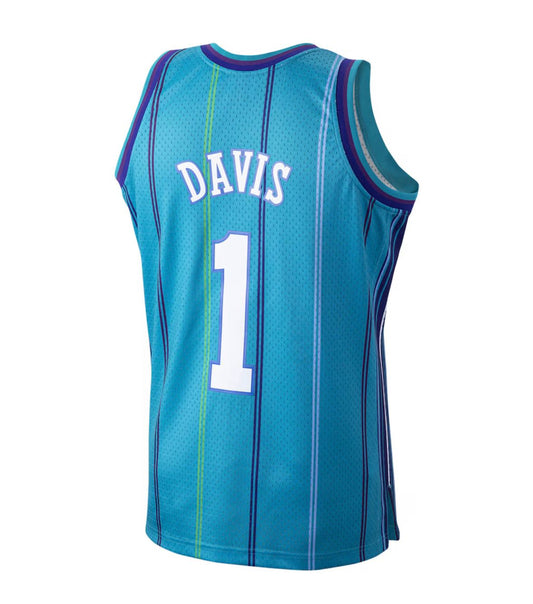 Maglia Mitchell & Ness Baron Davis Teal Charlotte Hornets 1999/00 Hardwood Classics Swingman
